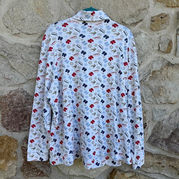 VINTAGE 90S Countryside classics back to school apple long sleeve turtleneck 2X - Picture 3 of 7